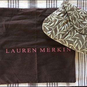 Lauren Merkin Printed Suede Clutch w Dust cover